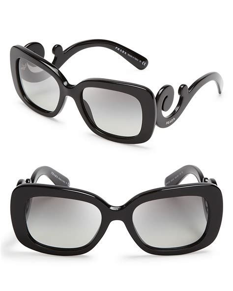 rectangular sunglasses prada|prada black rectangle sunglasses.